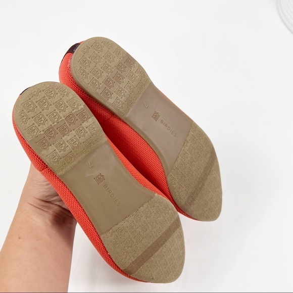 Birdies The Blackbird Orange Knit Pointed Flats Size 7 - Picture 8 of 11